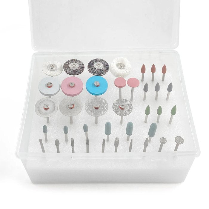 Polishing and Finishing Kit for Prosthetics with 38 Pieces