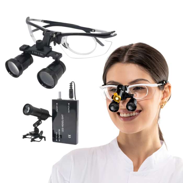 X2 Loupe with 2.5x and 3.5x Lenses and Headlight
