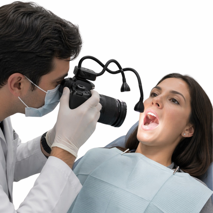 Dual LED Lighting for Dental Photography – Compatible with All Camera Models | Adjustable Brightness in 10 Levels