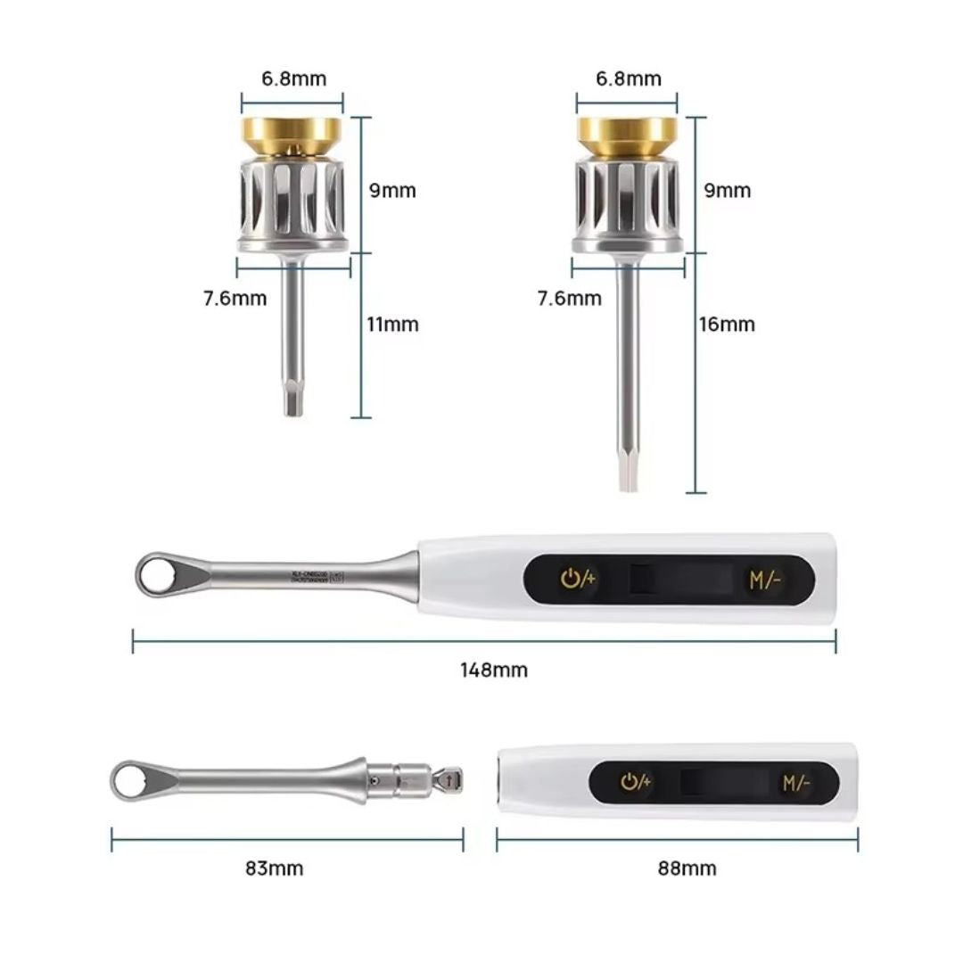 Universal Dental Electric Torque Wrench Kit (16 Tips + Case)