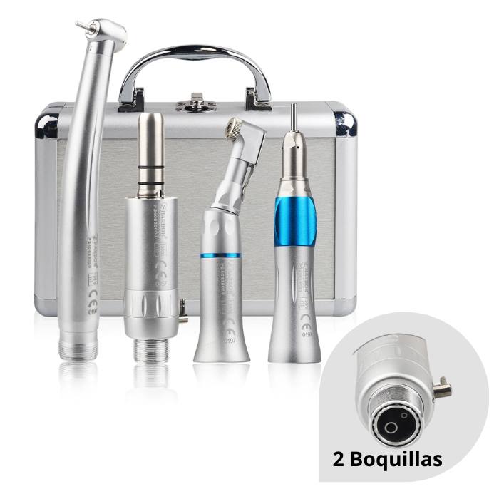 Set with 4 Dental handpieces of High and Low speed with LED Light