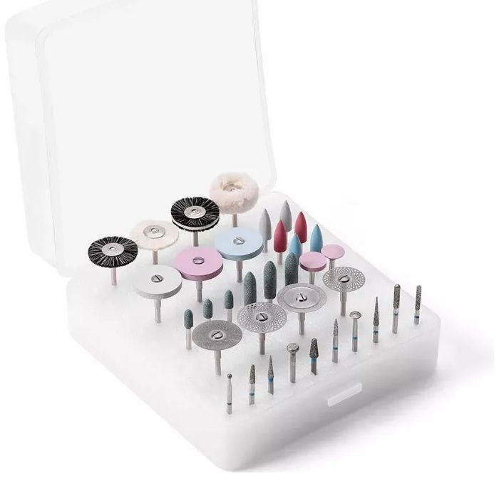 Polishing and Finishing Kit for Prosthetics with 38 Pieces