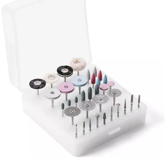 Polishing and Finishing Kit for Prosthetics with 38 Pieces
