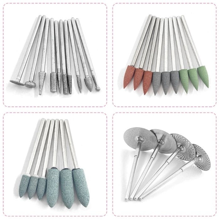 Polishing and Finishing Kit for Prosthetics with 38 Pieces