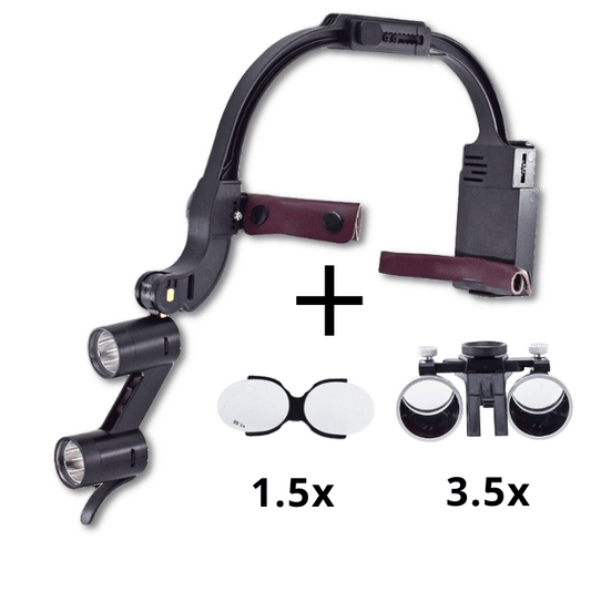 M1 Loupe with 3.5x lenses and 2 Rechargeable Batteries