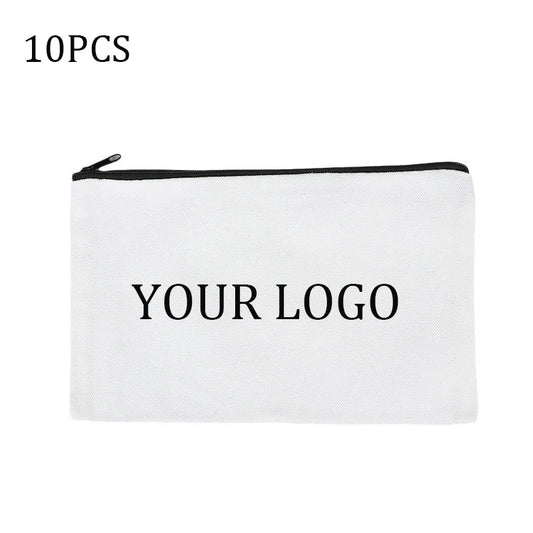 Canvas Zipper Pouch Customizable with Your Logo - Wholesale Pack